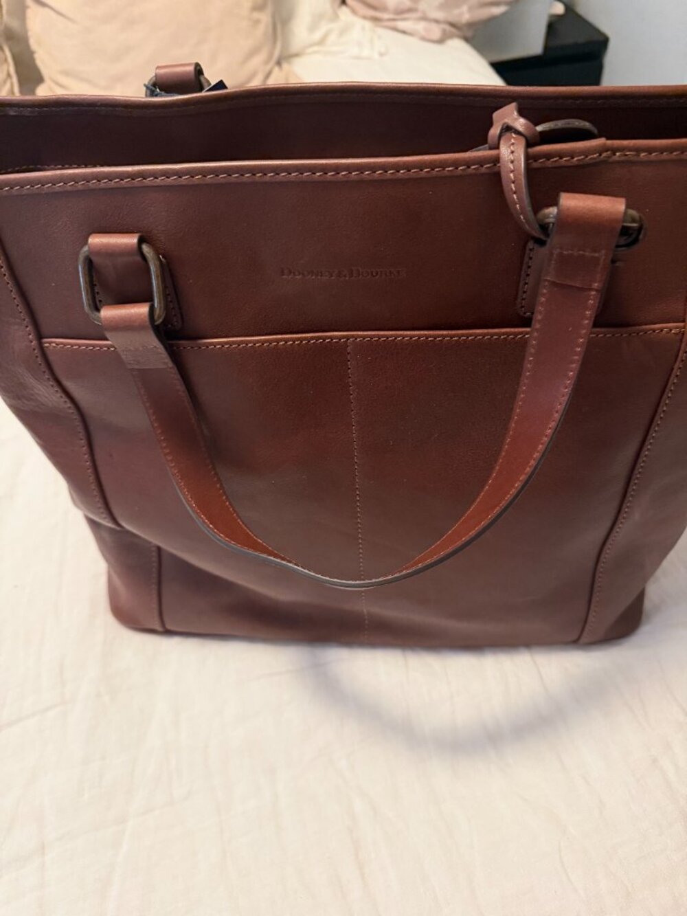 NWT Dooney & Bourke Florentine Newport Tote in Chesnut - Picture 4 of 6